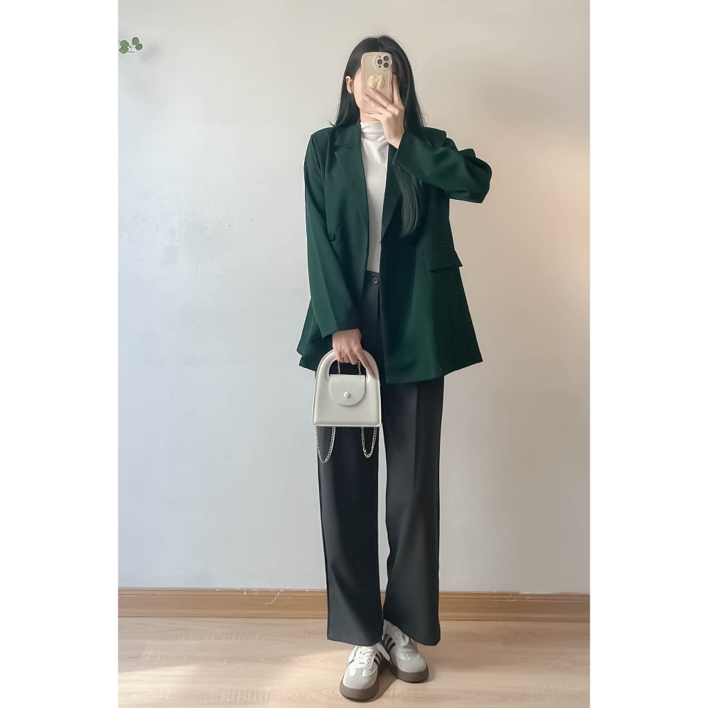 Áo khoác blazer nữ DÀI TAY form rộng  - Retrostyle - Aoblazerdaitay6082_P0/K4