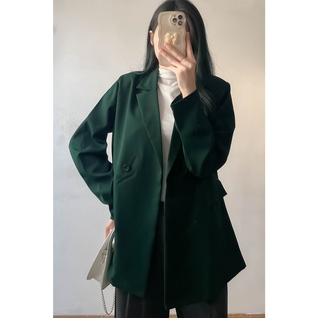 Áo khoác blazer nữ DÀI TAY form rộng  - Retrostyle - Aoblazerdaitay6082_P0/K4