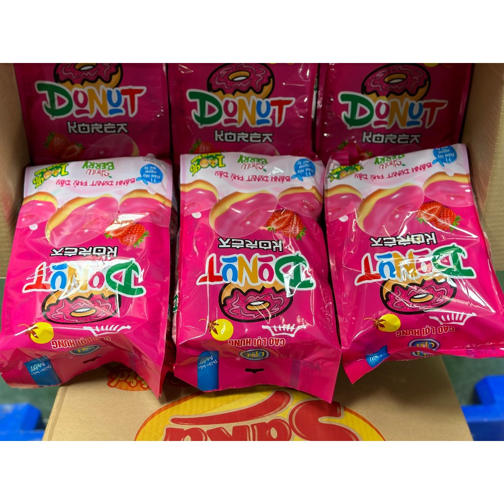 BỊCH 12 CÁI, 1 CÁI 27 GRAM,BÁNH DONUT VỊ SOCOLA VÀ VỊ DÂU CAO LỢI HƯNG, Bách Hóa Anh Thư,Bánh ăn vặt ngon và rẻ