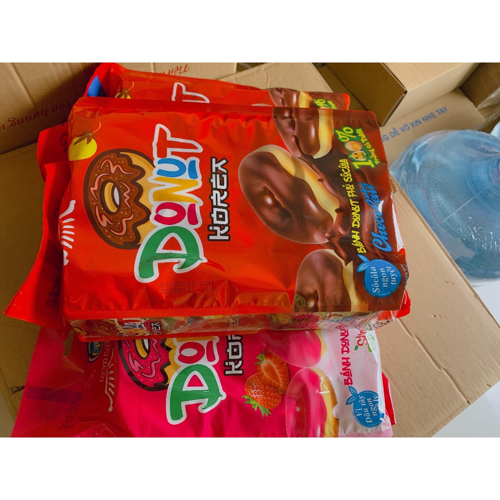 BỊCH 12 CÁI, 1 CÁI 27 GRAM,BÁNH DONUT VỊ SOCOLA VÀ VỊ DÂU CAO LỢI HƯNG, Bách Hóa Anh Thư,Bánh ăn vặt ngon và rẻ