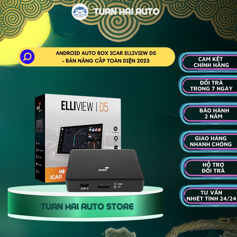Android Auto Box ICAR Elliview D5 - Bản Nâng Cấp Toàn Diện 2023 ( Dùng Được Cho Bản Xe Điện Vinfats )
