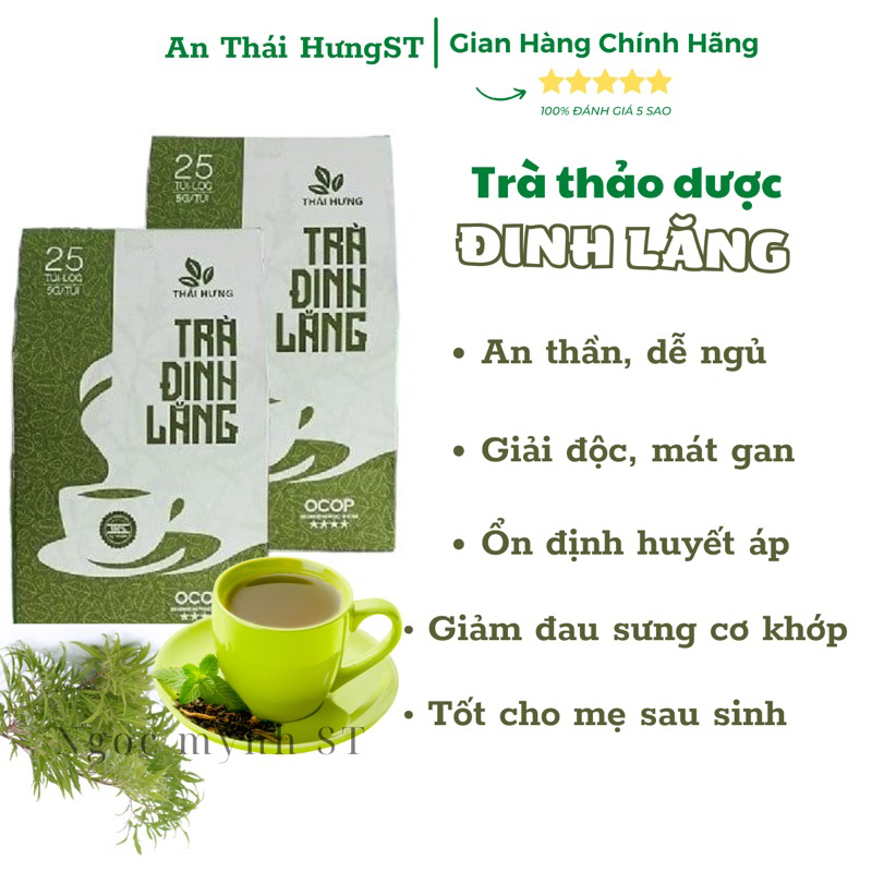 Trà đinh lăng thái hưng an thần, ngủ ngon, tốt cho mẹ sau sinh.