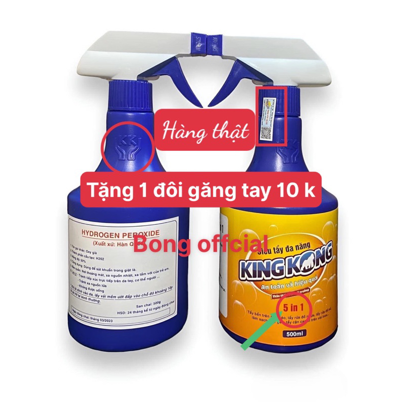 Tẩy đa năng king kong , tẩy mốc,vết ố vàng mực quần áo