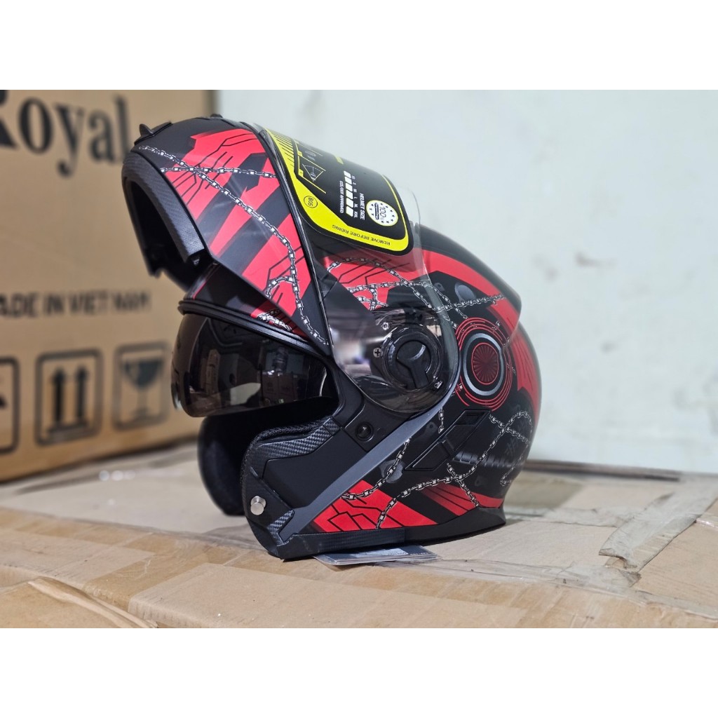 MŨ BẢO HIỂM FULLFACE ROYAL M08- NÓN BẢO HIỂM CHÍNH HÃNG SÓT KHO- KÍNH MŨ YO HE 878
