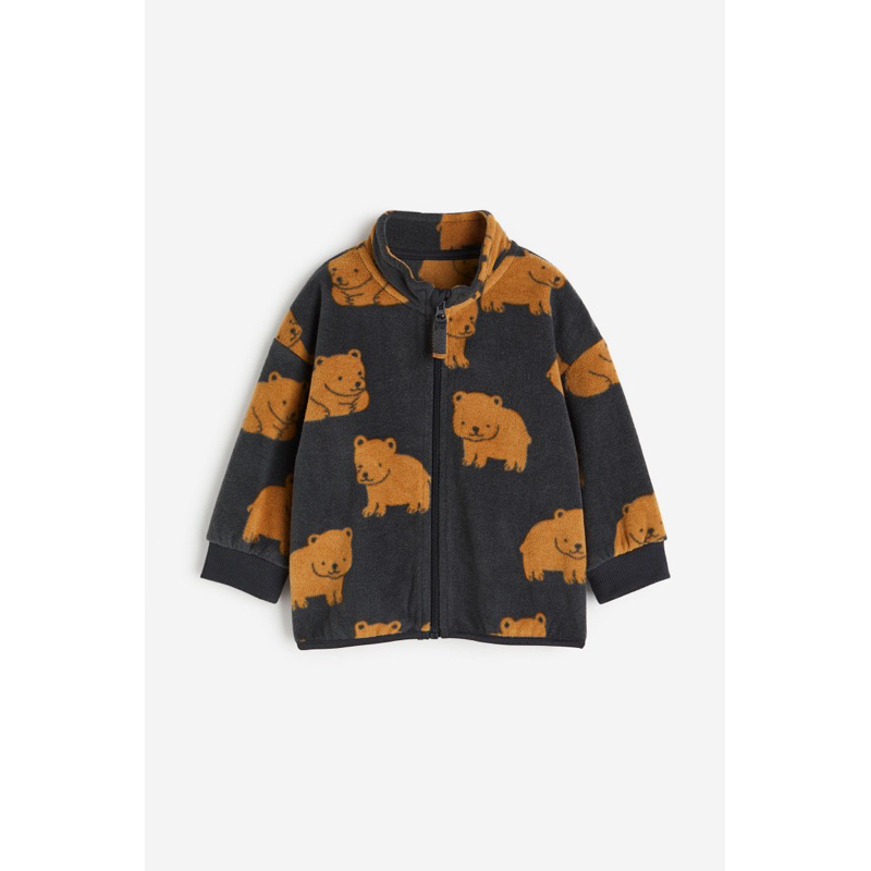 Áo khoác nỉ gấu đen H&M