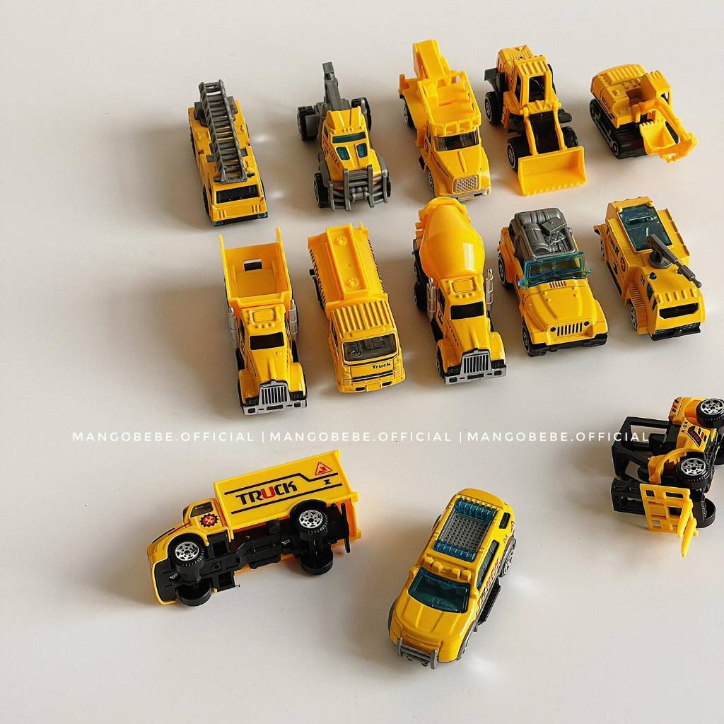 Set 15 Xe Hợp Kim Alloy Truck Cho Bé