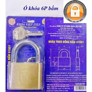 Ổ Khóa treo đồng bấm việt tiệp  601