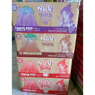 Túi sữa thạch Nuvi vị nho, lúa mạch và thạch đào 110ml