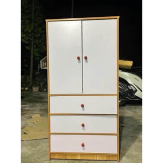 Ship hoả tốc Tp.HCM - Tủ đựng quần áo 3 học 2 cánh bằng gỗ đa năng