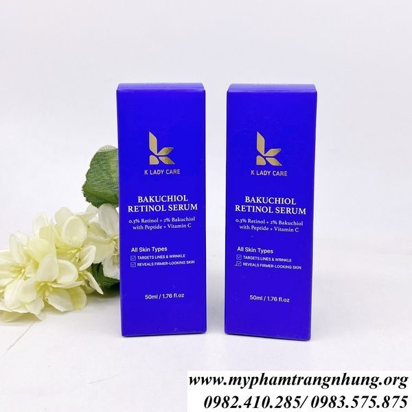 SERUM DƯỠNG TRẰNG K LADY CARE BAKUCHIOL RETINOL 50ML