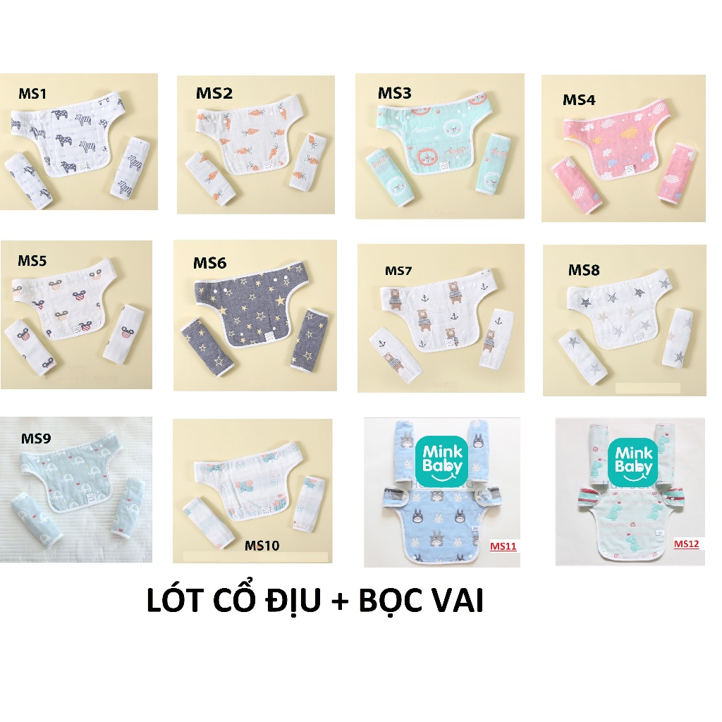 BỘ BỌC VAI ĐỊU VÀ LÓT VIỀN CỔ ĐỊU EM BÉ
