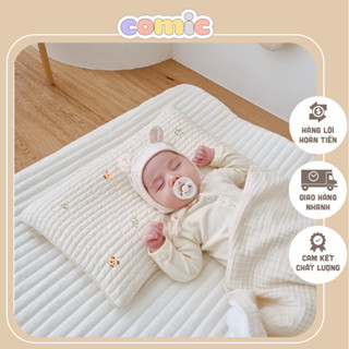 Gối đầu cho bé, gối khổ dài Monona , bảo vệ cột sống bé,ruột tháo rời dễ vệ sinh