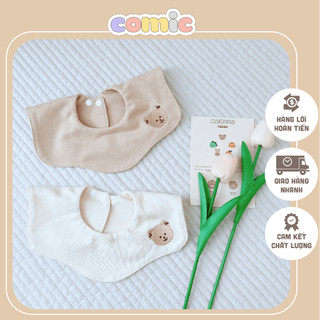 Yếm quàng cổ cho bé, yếm cổ tròn Organic Monona, chất liệu cao cấp