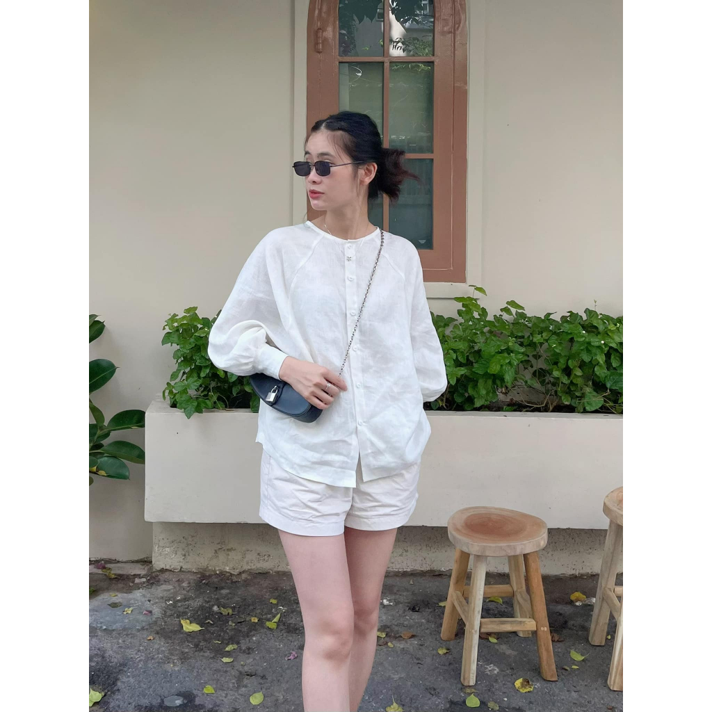 ÁO SƠ MI LINEN TƯNG PRE - FREESIZE CHICHI