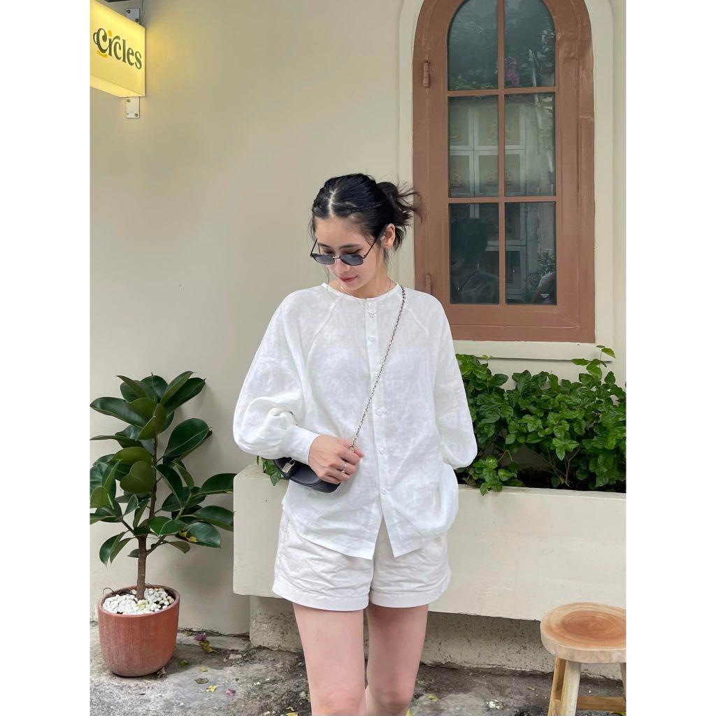 ÁO SƠ MI LINEN TƯNG PRE - FREESIZE CHICHI