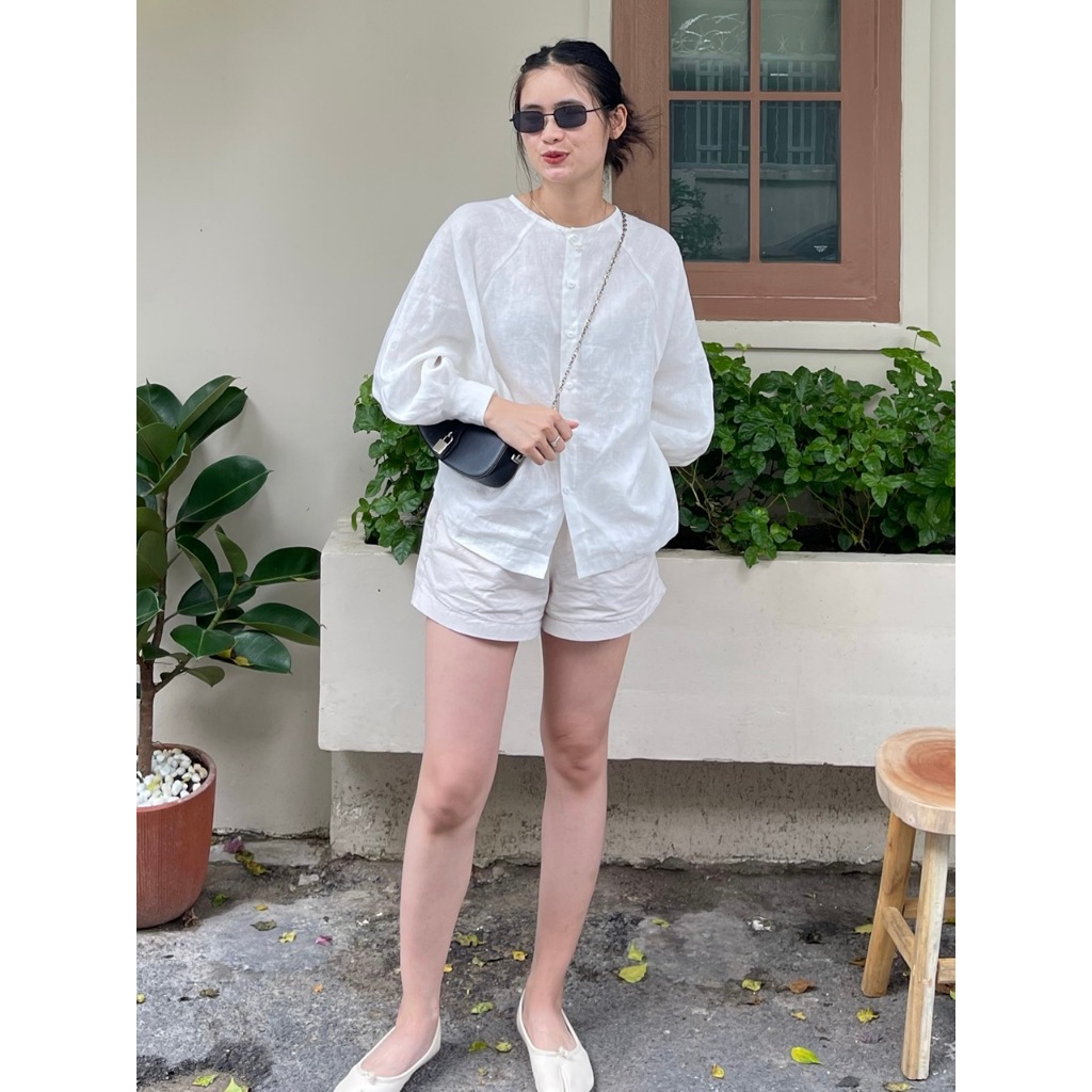 ÁO SƠ MI LINEN TƯNG PRE - FREESIZE CHICHI