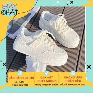 Giày thể thao độn đế thấp cổ nữ thông hơi thoáng khí , Giày sneaker nữ đế răng cưa thấp cổ siêu hot