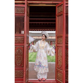 Áo khoác việt phục, áo nhật bình nữ gấm cao cấp -cổ phục việt nam-kenz