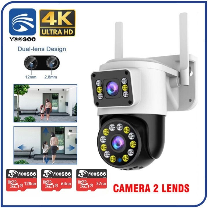 Camera yoosee 2 mắt tặng kèm thẻ nhớ 128gb