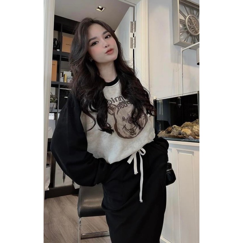 Sét áo gấu mix chân váy