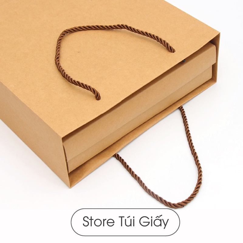 Túi giấy kraft có quai, giấy dày, cứng cáp, sang trọng, có nhiều size LỚN - TUIGIAY.STORE