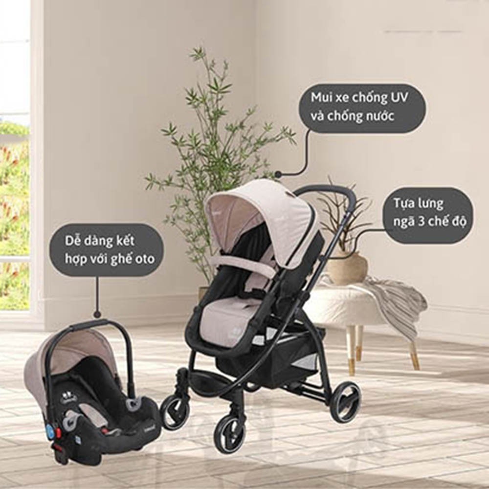 Bộ xe đẩy + Ghế ô tô trẻ em Zaracos Coron 4606