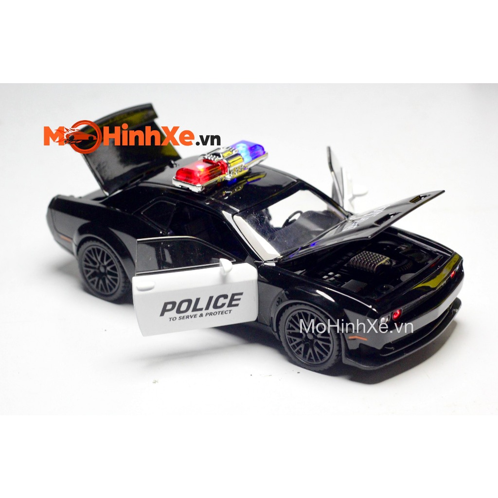 MÔ HÌNH XE DODGE CHALLENGER SRT HELLCAT POLICE 1:32 DOUBLE HORSES