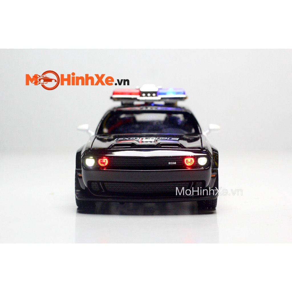 MÔ HÌNH XE DODGE CHALLENGER SRT HELLCAT POLICE 1:32 DOUBLE HORSES