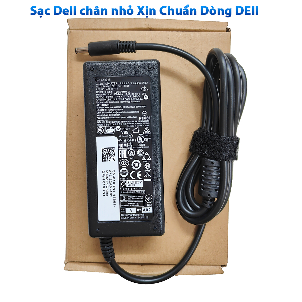 Sạc laptop Dell chân kim nhỏ 65W 3.34A, 90W 4.62A Inspiron Latitude Vostro Bảo Hành 12 Tháng Mới 100%