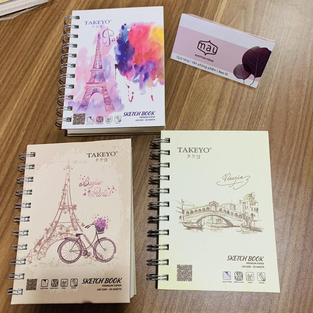 NO.8527 -Vở vẽ màu nước A4 Takeyo