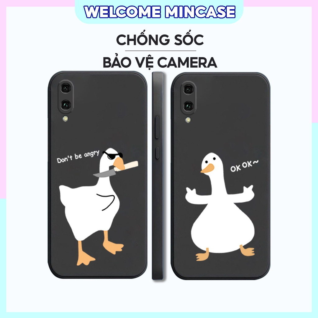 Ốp lưng Huawei Y7 Pro 2019, Y9 2019 silicon dẻo, tpu mềm cạnh viền vuông bảo vệ camera hình đôi vịt gấu