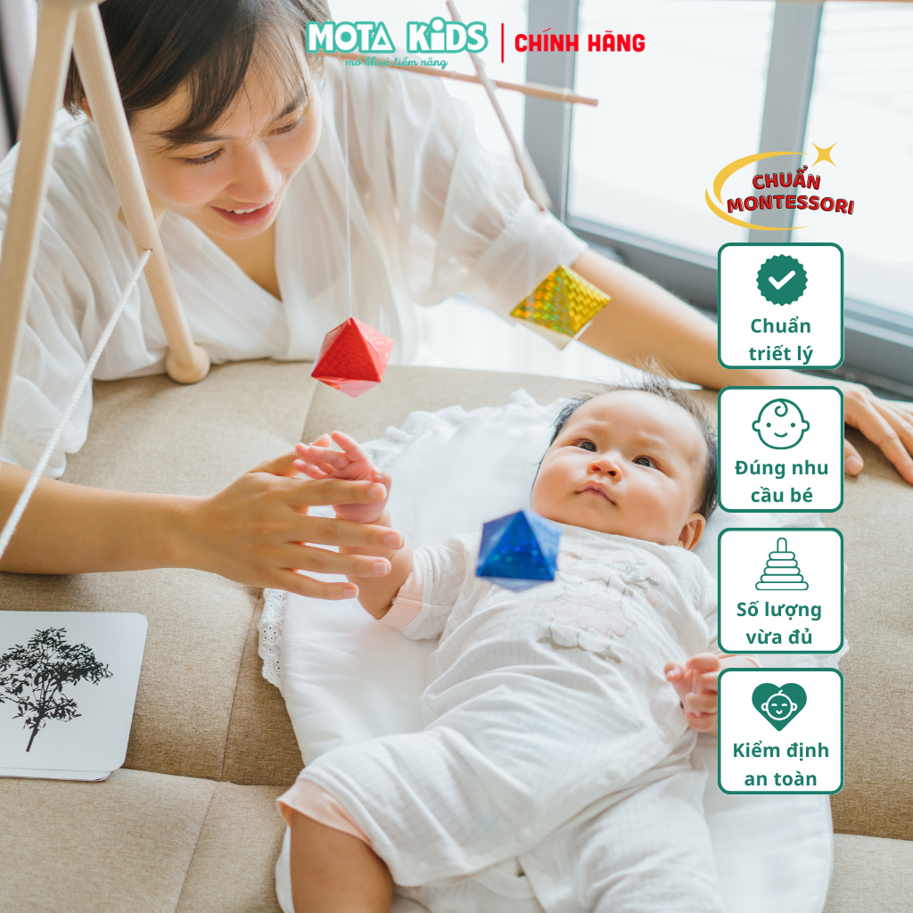 Combo đồ chơi cho bé 0-3 tháng phát triển theo Montessori - Hàng chính hãng