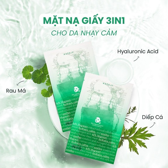 [QUÀ TẶNG KHÔNG BÁN] 5 Nacific sachet bất kì +1 Mặt nạ giấy Mugwort Green Vital Energy Complex Sheet Mask 27ml