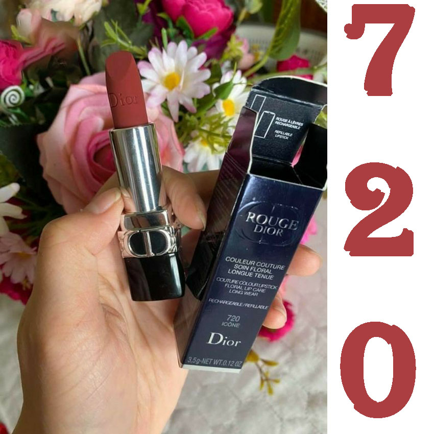 Son Dior Rouge Velvet màu 720 Đỏ Hồng