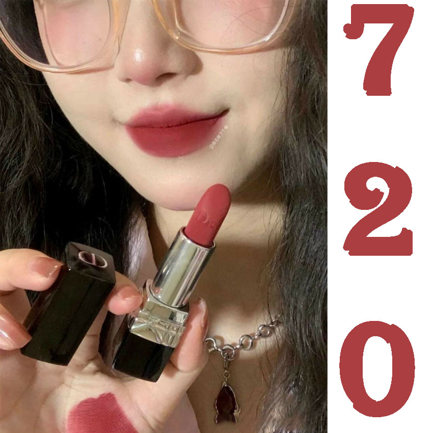 Son Dior Rouge Velvet màu 720 Đỏ Hồng