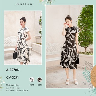Áo sơ mi nữ ngắn tay chất lụa mát mịn lyntran a-3270n