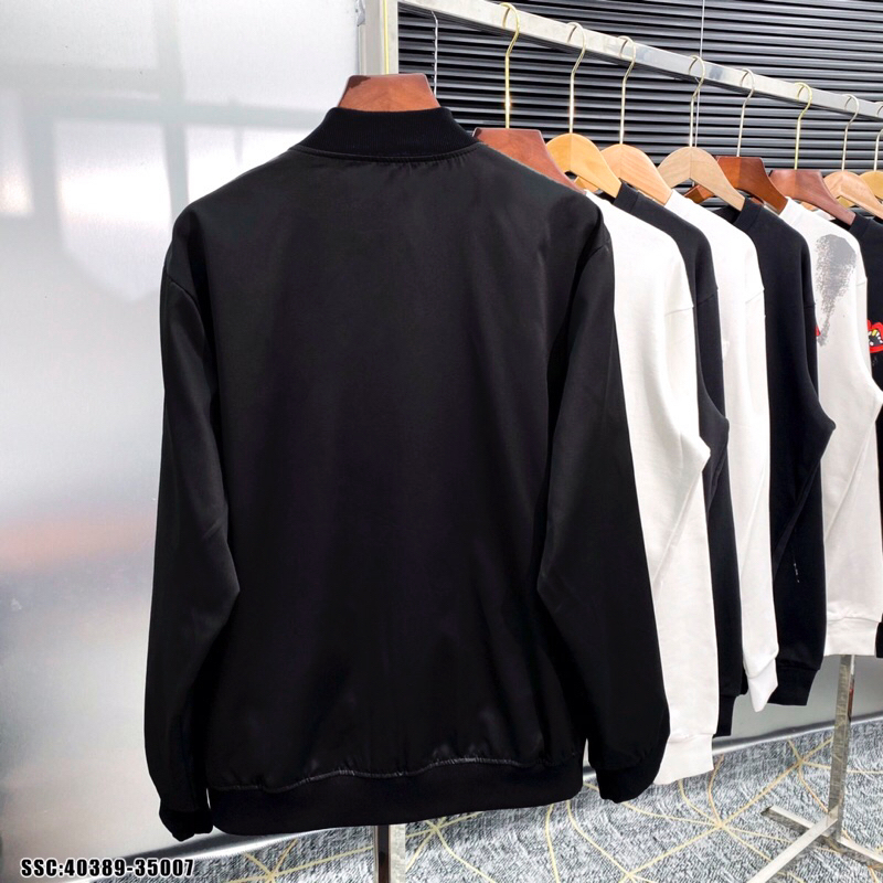 Áo khoác nam Neil Barrett họa tiết tia sét 2 bên ngực cực chất-Áo khoác bomber tia sét trắng siêu đẹp