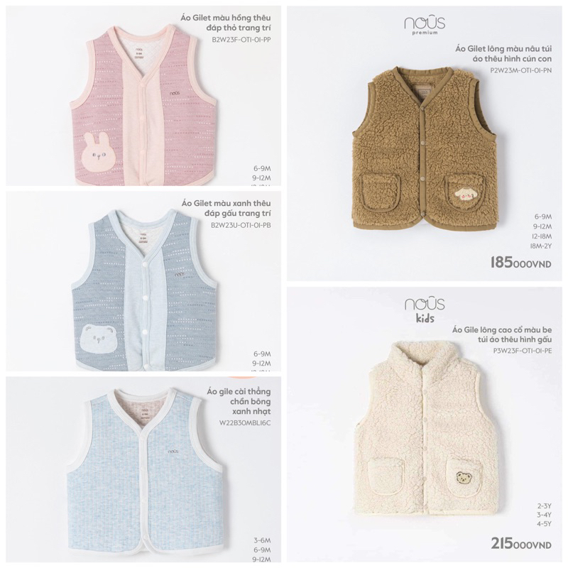 Gile mùa đông cho bé 3-18M