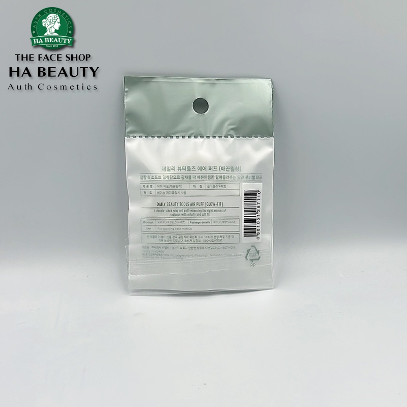 Mút tán phấn nước giúp tán phấn mịn màng Tạo hiệu ứng căng mướt THE FACE SHOP fmgt DAILY BEAUTY TOOLS AIR PUFF GLOW-FIT