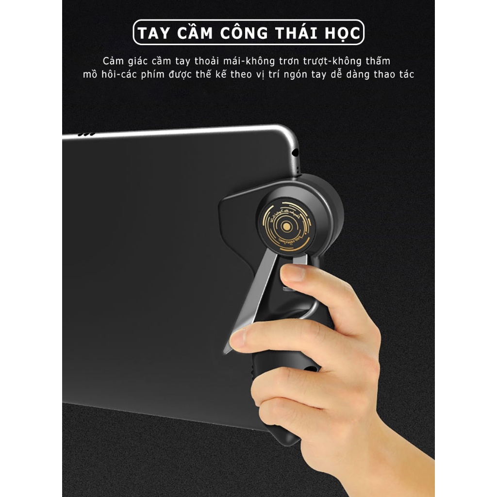 Tay cầm chơi game cho ipad MEMO AKPAD 6K gaming 4 nút bấm cơ chơi game 6 ngón PUBG FREEFIRE COD FF mobile mượt mà