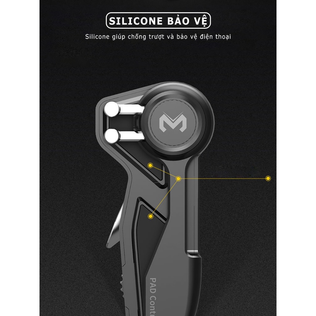 Tay cầm chơi game cho ipad MEMO AKPAD 6K gaming 4 nút bấm cơ chơi game 6 ngón PUBG FREEFIRE COD FF mobile mượt mà