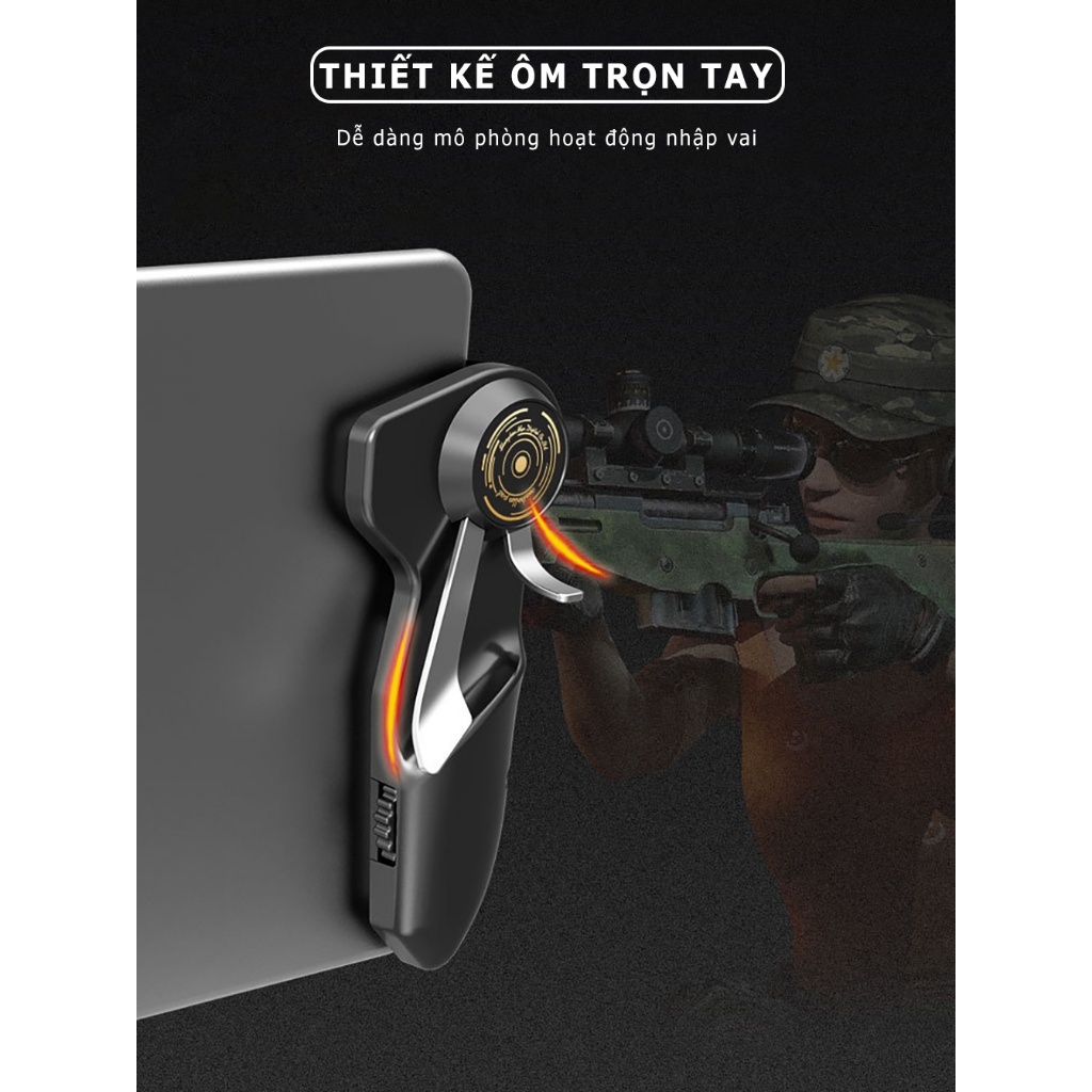 Tay cầm chơi game cho ipad MEMO AKPAD 6K gaming 4 nút bấm cơ chơi game 6 ngón PUBG FREEFIRE COD FF mobile mượt mà