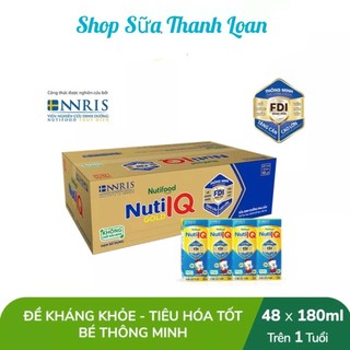 [HSD T7-2024] Thùng 48 Hộp Sữa Bột Pha Sẵn Nuti IQ Gold 180ml.