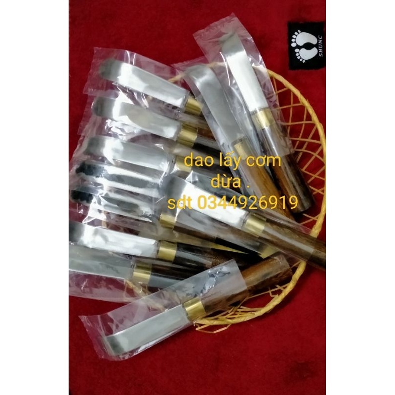 Bộ 3 dao chặt dừa💝. chặt gà vịt 💖, chặt xương sườn non thép nhíp xe