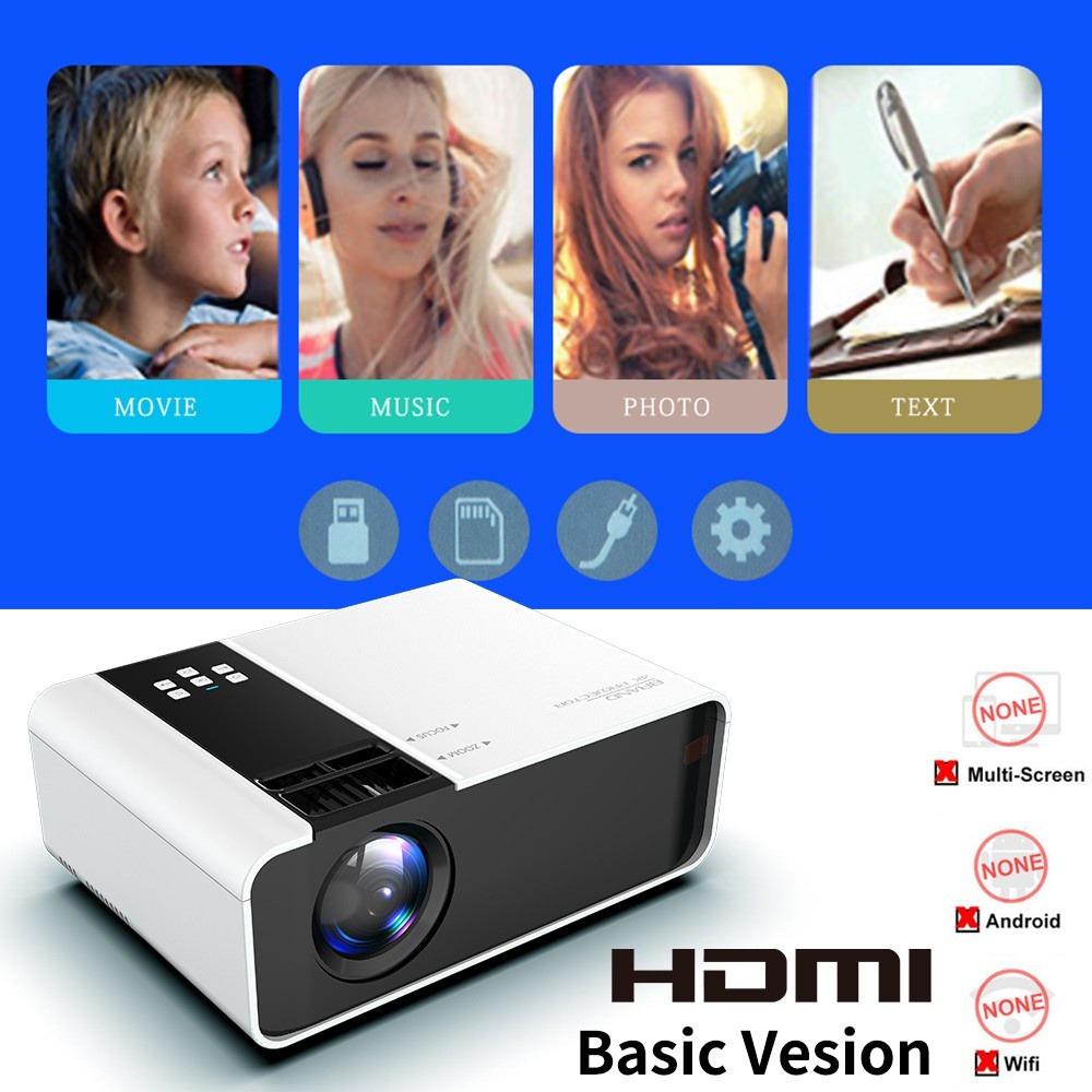 💝Bảo hành 5 năm 💝 Máy chiếu G86 6000 Lumens FULL HD 1080P Máy chiếu Android mini WIFI Máy chiếu di động LCD A80