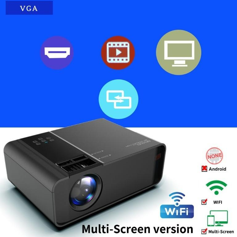 💝Bảo hành 5 năm 💝 Máy chiếu G86 6000 Lumens FULL HD 1080P Máy chiếu Android mini WIFI Máy chiếu di động LCD A80