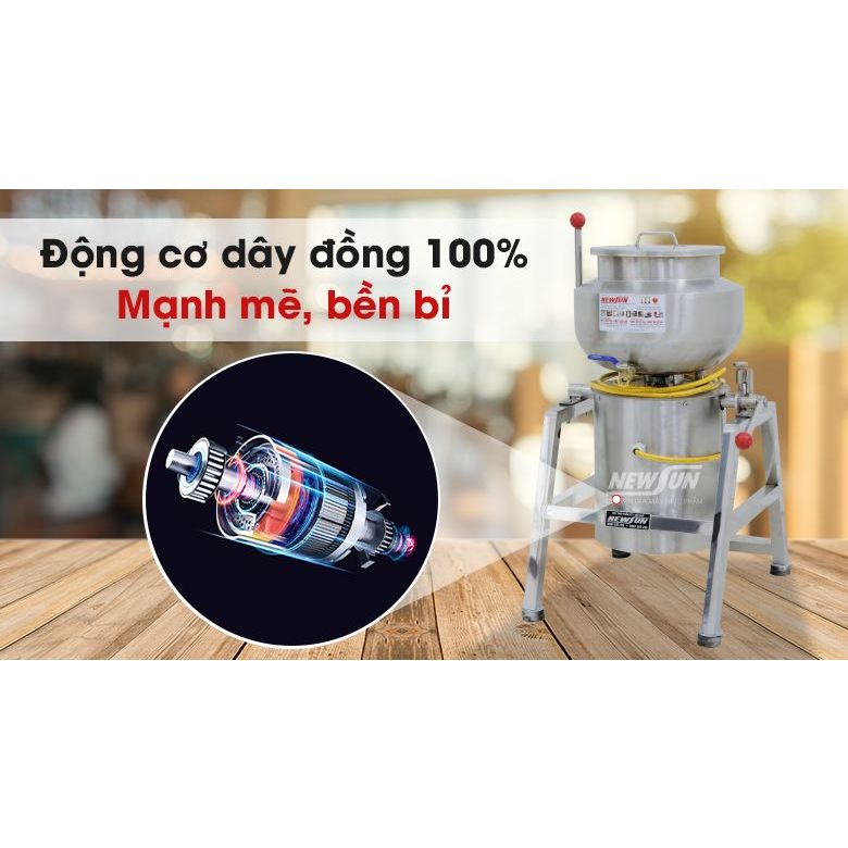Máy Xay Thịt Công Nghiệp Làm Giò Chả 3kg NEWSUN,  Quà Tặng Phụ Kiện, Bảo Hành 12 Tháng