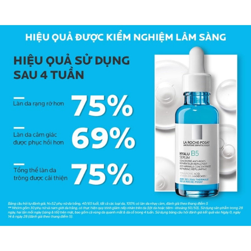 Serum cấp ẩm Laroche-Possay Axit Hyaluronic B5, tinh chất tái tạo phục hồi da làm sáng da