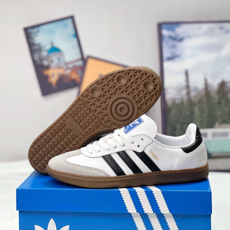 [ Full Box + Bill ]Giày Adidas Samba Classic White nam nữ, giày Samba bản cao cấp Trung Tặng kèm tất