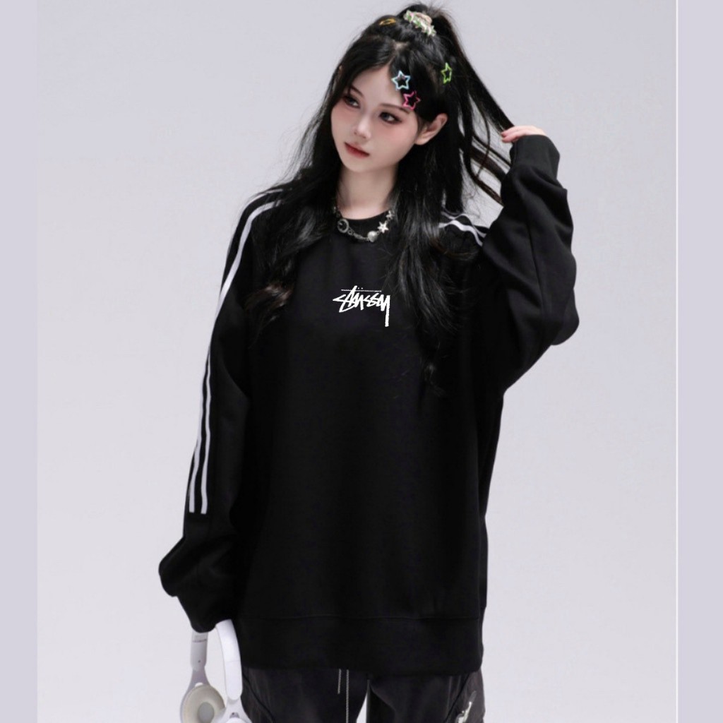 Áo NỈ Sweater Stussy chính hãng, Áo khoác nỉ dài tay unisex nam nữ form rộng chất nỉ bông cotton 207 Bico Studio